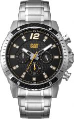 CAT Carbon Blade Multi Watch Black with Stainless Steel Strap