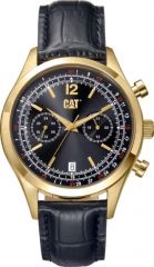CAT 1904 Multi Watch Black/Gold with Leather Strap