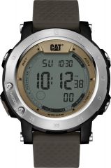 CAT Tread Watch - Silver/Taupe w/Silicone Strap and Pedometer Step Count