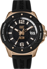 CAT Shockmaster Evo 3HD Watch Black Rose Gold with Silicone Strap