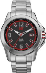 CAT Twist up 3HD Watch Black/Red with Stainless Steel Strap