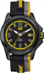 CAT Twist up 3HD Watch BlackBlack/Yellow with Nylon Strap