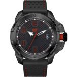 CAT Construct 3HD Watch Black/Red with Leather Strap