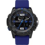 CAT Basecamp Digital Watch Black/Blue with Silicone Strap
