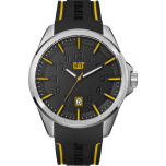 CAT Slate 3HD Watch Silver/Black/Yellow with Silicone Strap