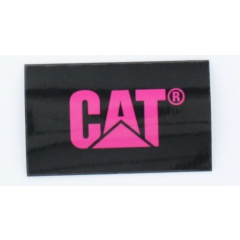 Black Cat magnet with pink logo 55mm x 90mm