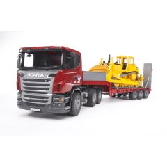 1:16 Scania R-Series Low Loader Truck with Cat Track-Type Tractor
