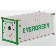 1:50 Scale 20' Refrigerated Sea Container EverGreen (White/Green) Transport Series