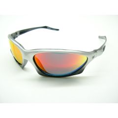 CAT Sunglasses Silver plastic frame with red laser lens