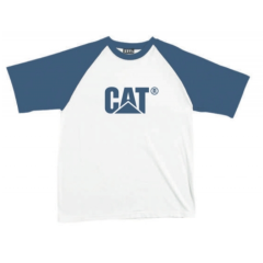 CAT White/Navy Tee