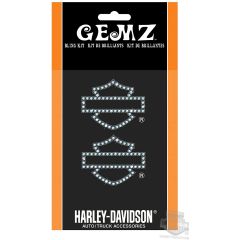 Harley-Davidson Silhouette B&S 2-piece Gemz Decal CG320
