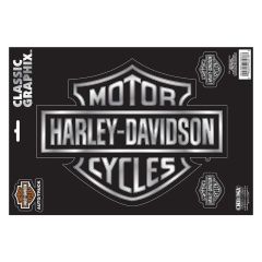 Harley-Davidson® Embossed Bar & Shield Logo Chrome Decals - 9 x 13 in. CG3276