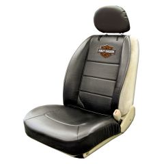 Sideless Seat Cover - Orange/White Bar & S