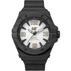 CAT Spirit II 3HD Watch Silver/Black with Silicone Strap