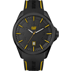 CAT Slate 3HD Watch Black/Black/Yellow with Silicone Strap