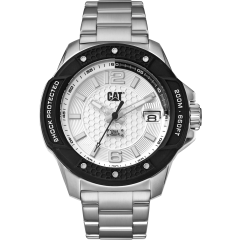 CAT Shockmaster Evo 3HD Watch Silver with Stainless Steel Strap